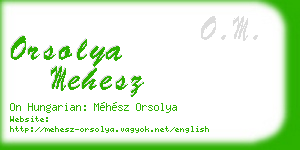 orsolya mehesz business card
