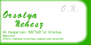 orsolya mehesz business card